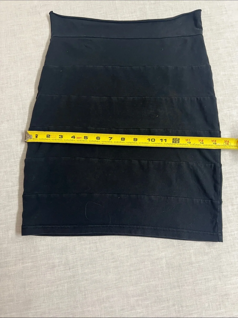 🌞 H&M Black Jersey Lightweight Bandage stretchy Bodycon Mini Skirt women size M